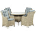 Wentworth High Back Comfort Dining Set - 4 Seater